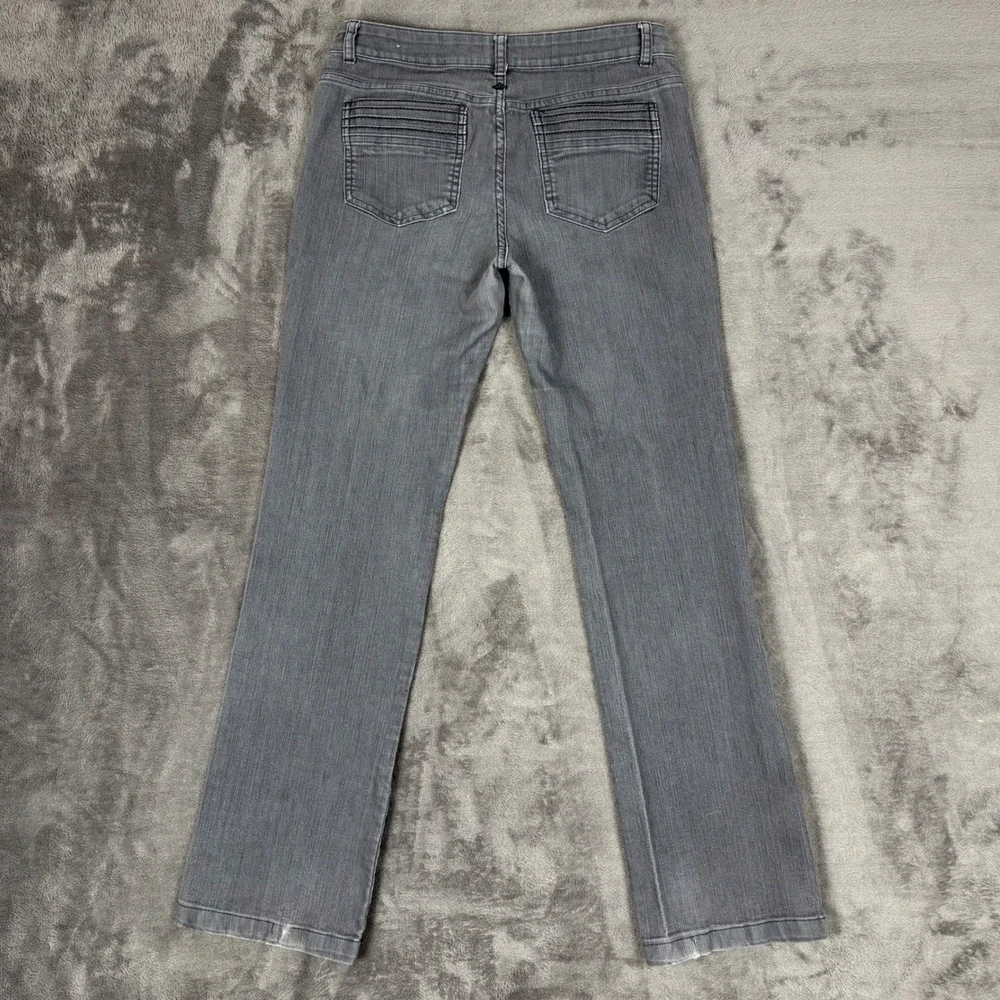 Prana Jeans Women 6 Grey Kara Straight Leg Tall Inseam Stretch Denim Outdoor - Picture 2 of 8